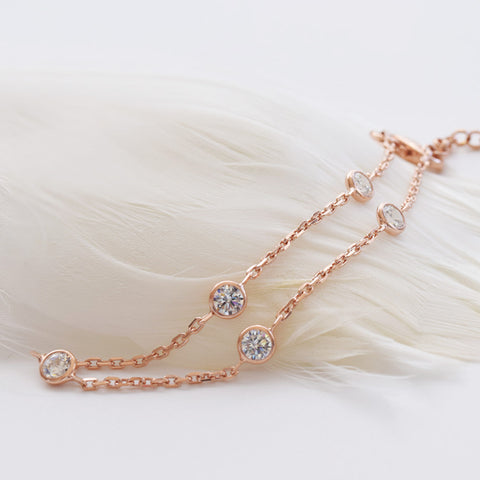 Bracelet with CZ Sterling Silver - anelarevese - 1