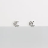 - A| Adorable Crescent Studs Sterling Silver - anelarevese - 2