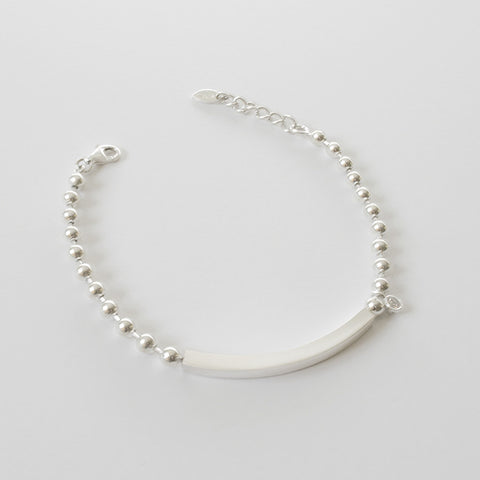 - Silver Ball and Bar Bracelet Sterling Silver - anelarevese - 1