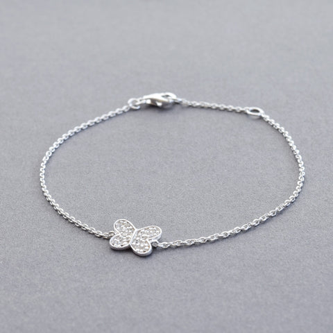 Tie Bow w. CZ Sterling Silver - anelarevese - 1