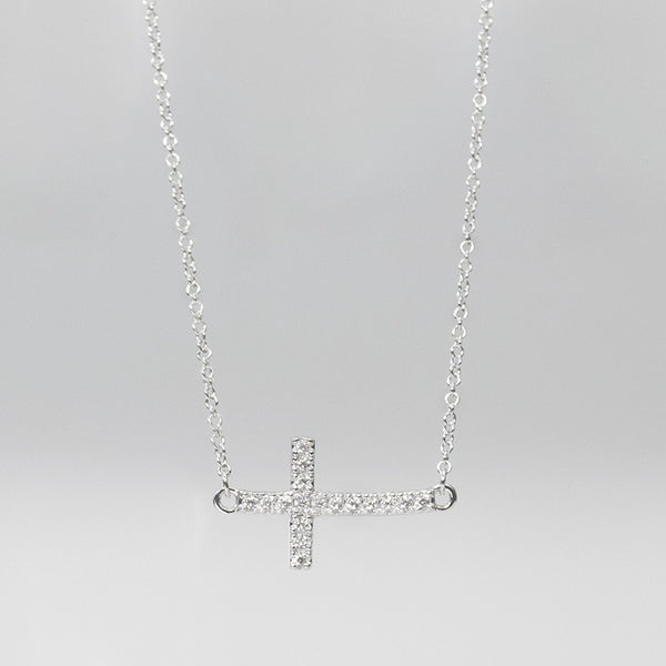 Cross Necklace (S) Sterling Silver - anelarevese - 1