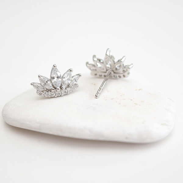 - Crown Earrings Sterling Silver - anelarevese - 2