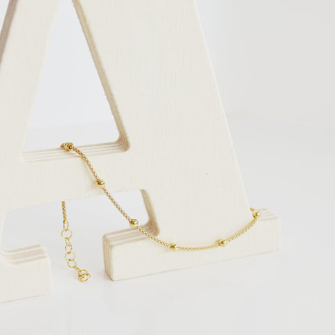 Bracelet with Balls (Gold) Sterling Silver - anelarevese - 1