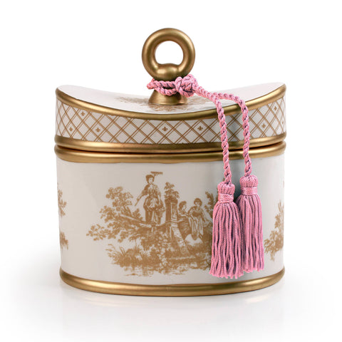L'Ambre Classic Toile Two Wick Candle