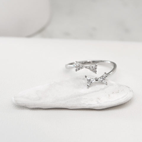 - A| Bow Open Ring Sterling Silver