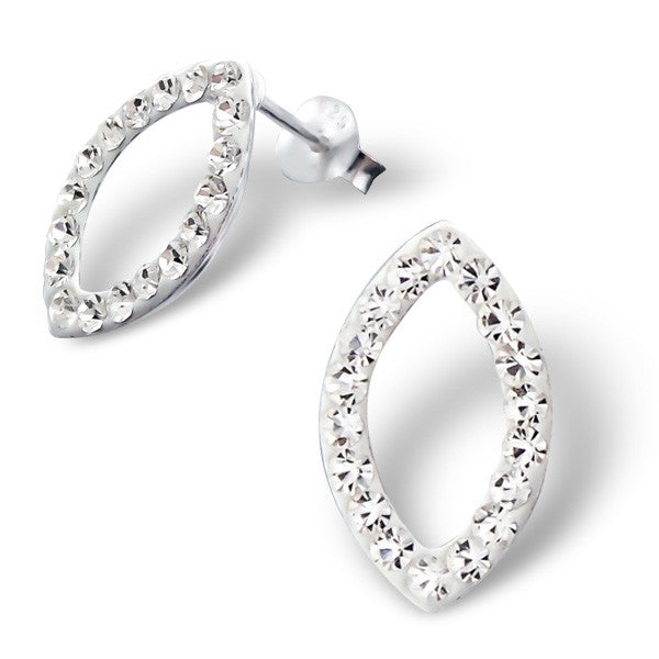 Seed Studs w Crystal Sterling Silver - anelarevese - 2