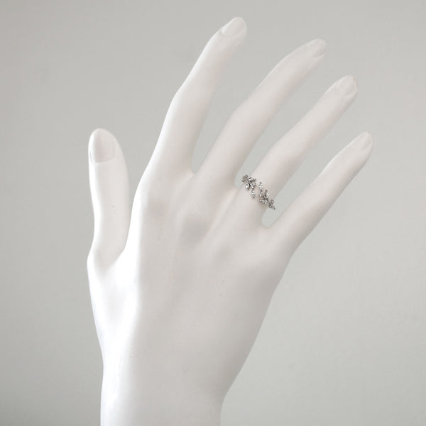 - A| Olive Leaf Open Ring Sterling Silver - anelarevese - 3