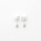 - Front&Back Crystals w Pearl Sterling Silver - anelarevese - 2