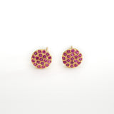 - C | Red & Gold Studs Sterling Silver - anelarevese - 2
