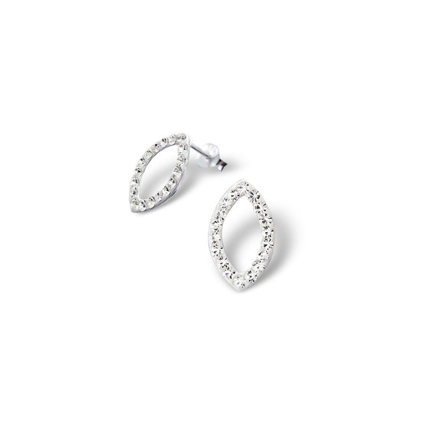 Seed Studs w Crystal Sterling Silver - anelarevese - 1