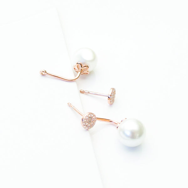 - Swirl Pearl Earrings Sterling Silver - anelarevese - 4