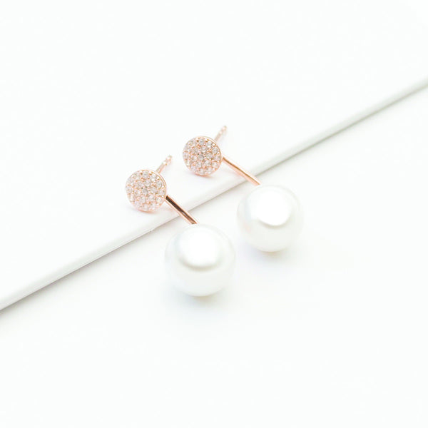 - Swirl Pearl Earrings Sterling Silver - anelarevese - 3