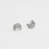 - A| Adorable Crescent Studs Sterling Silver - anelarevese - 1