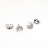 - A| Adorable Crescent Studs Sterling Silver - anelarevese - 4