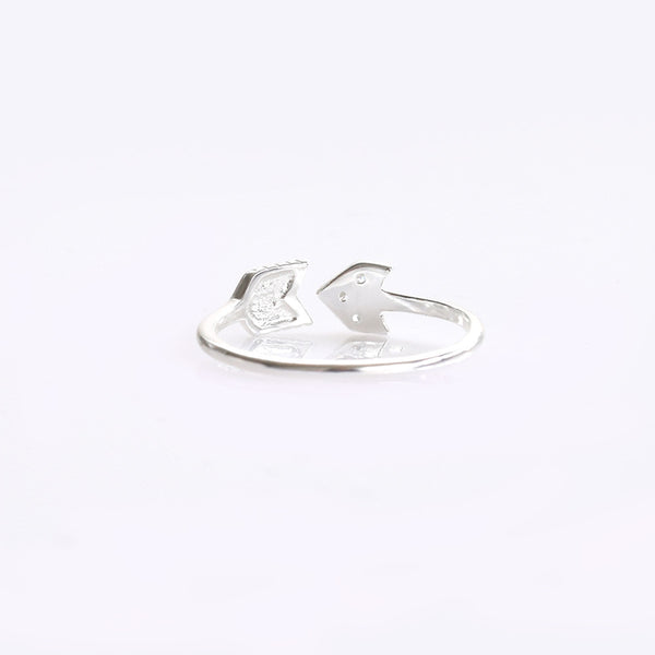 Arrow With CZ Sterling Silver Ring - anelarevese - 2