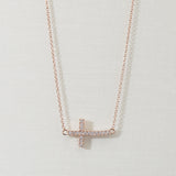 Cross Necklace (R/G) Sterling Silver - anelarevese - 1