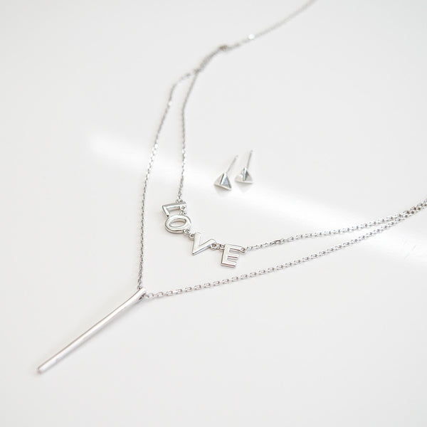 - Double Line Love Sterling Silver - anelarevese - 3