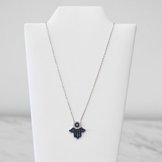 - A| Hamsa Necklace Sterling Silver