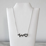 - A| Heart Beat Necklace Sterling Silver