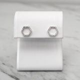 - A| Hexagon Earrings Sterling Silver