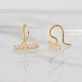 - A| Unique Hook Gold Earrings Sterling Silver - anelarevese - 2