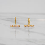 - A| Unique Hook Gold Earrings Sterling Silver - anelarevese - 1