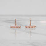 - A| Unique Hook Rose Gold Earrings Sterling Silver - anelarevese - 1