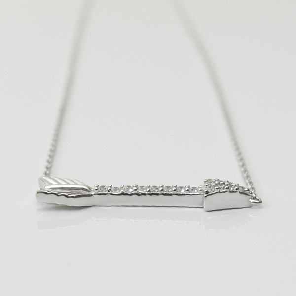 A| Arrow with CZ Sterling Silver - anelarevese - 2
