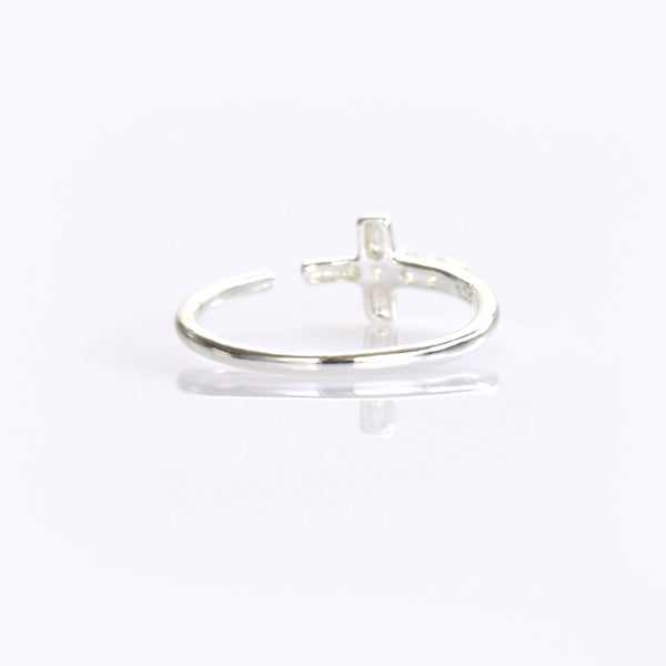 Cross With CZ Sterling Silver - anelarevese - 2