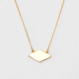 - A| Rhombus  Gold Necklace Sterling Silver