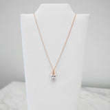 - A| Rock Crystal & Tear Necklace Sterling Silver