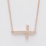 Cross Necklace (R/G) Sterling Silver - anelarevese - 3