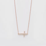 Cross Necklace (R/G) Sterling Silver - anelarevese - 2